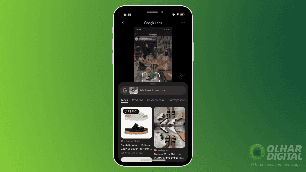 Google Lens busca por produtos
